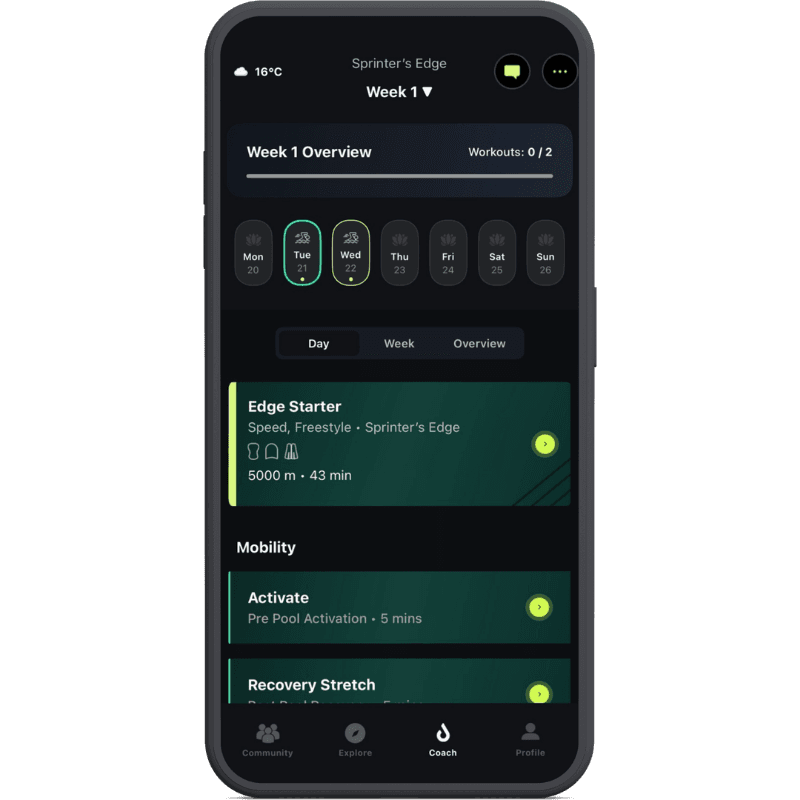 Stay accountable with progress insights in DuoSwim